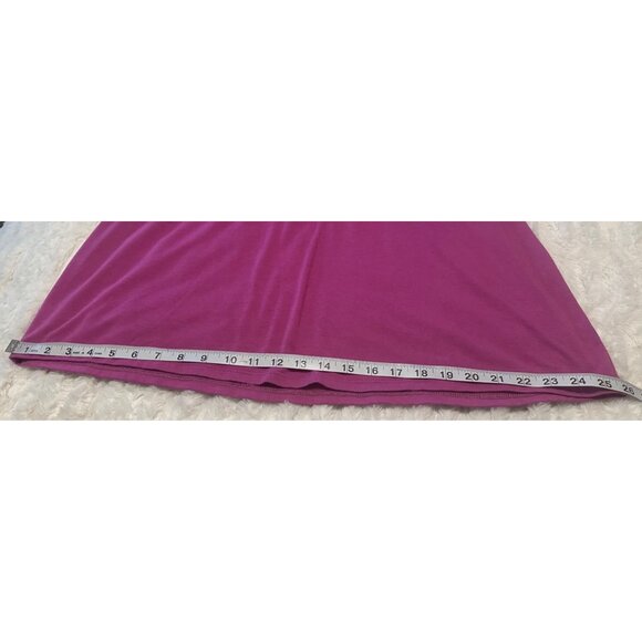 Faded Glory Fuchsia Pink A-Line Midi Skirt Polyester Rayon Blend Junior's Size M - Picture 8 of 9